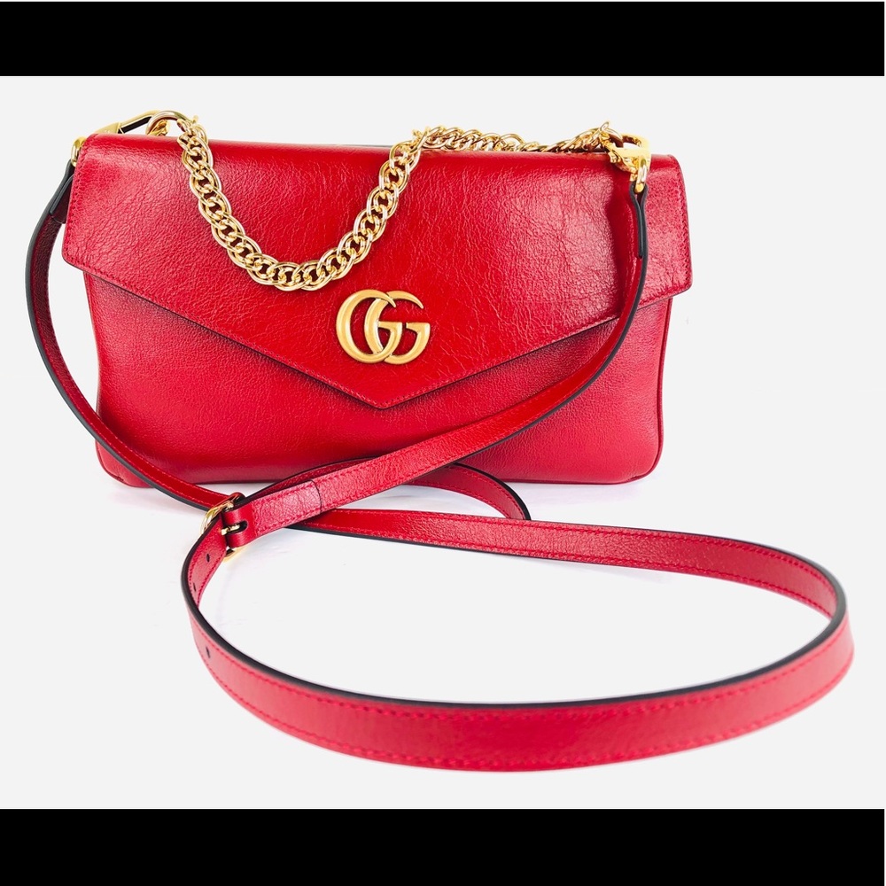 GUCCI THIARA REVERSIBLE CRYSTAL TIGER HEAD GG BAG